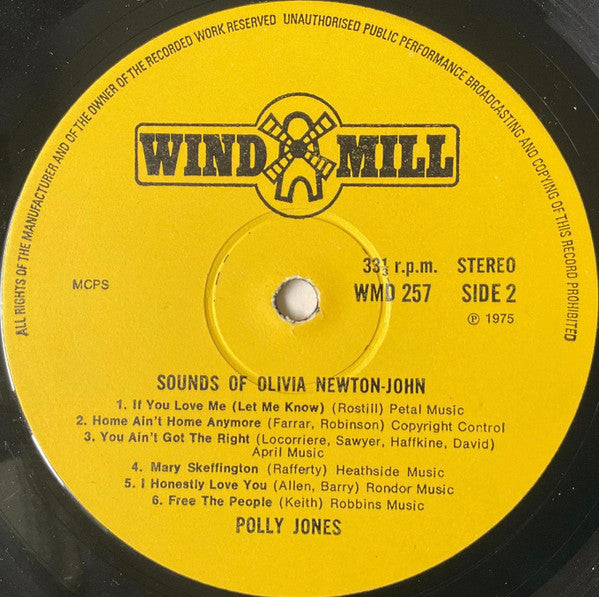 Polly Jones : The Sounds Of Olivia Newton John (LP)