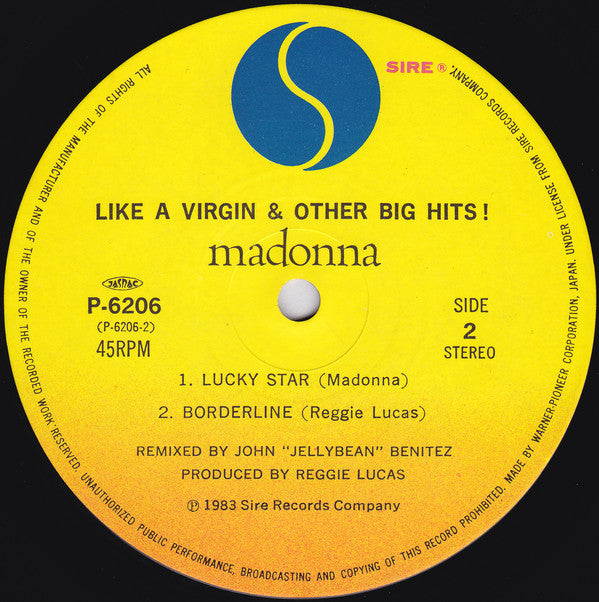 Madonna : Like A Virgin & Other Big Hits! (12", MiniAlbum, Comp)
