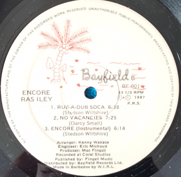 Ras Iley : Encore (LP, Album)
