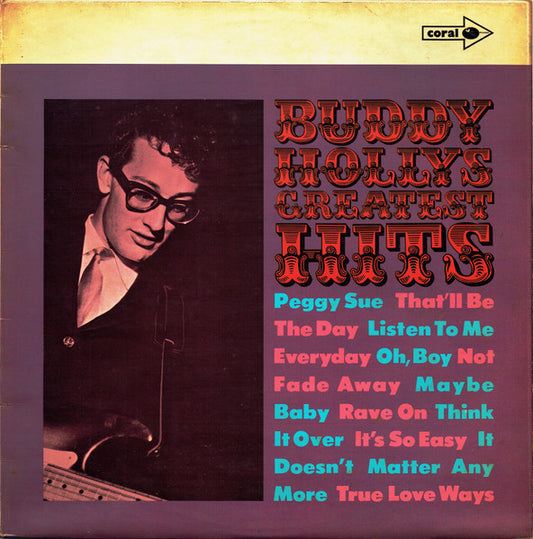 Buddy Holly : Buddy Holly's Greatest Hits (LP, Comp, Mono, RP, Bro)