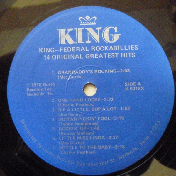Various : King-Federal Rockabillys (LP, Comp, Dar)