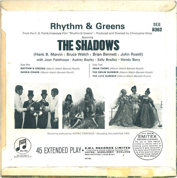The Shadows : Rhythm & Greens (7", EP, Mono)