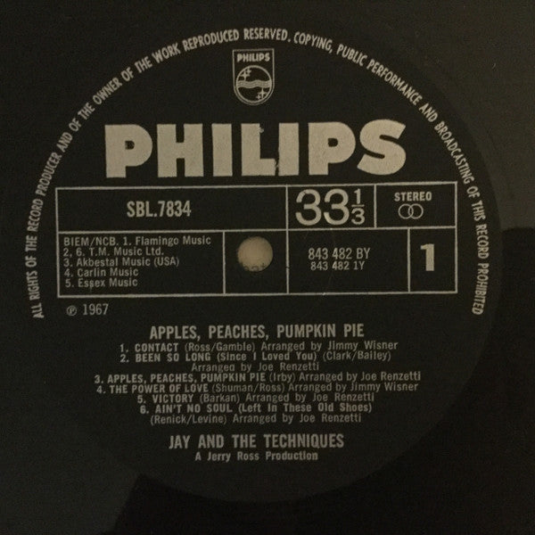Jay And The Techniques* : Apples, Peaches, Pumpkin Pie (LP, Album)