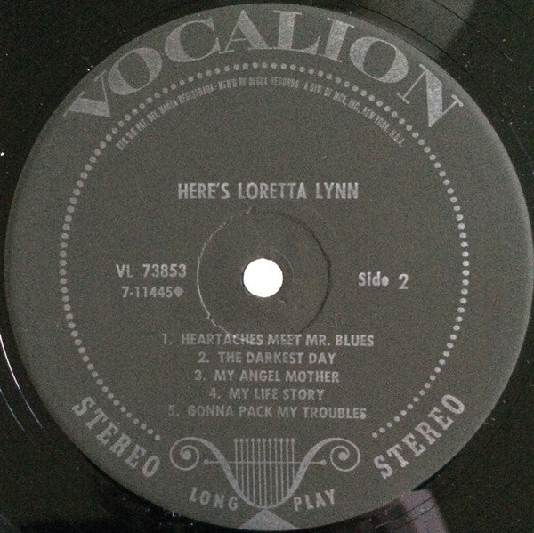 Loretta Lynn : Here's Loretta Lynn (LP, Pin)
