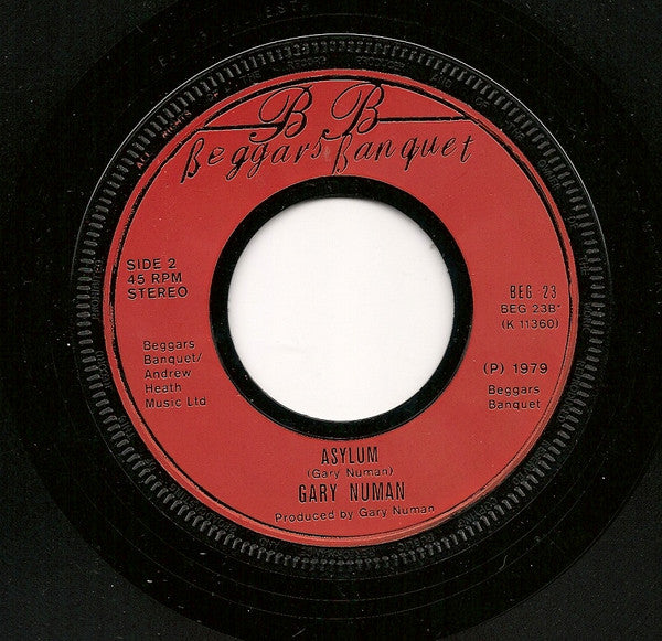 Gary Numan : Cars (7", Single, Red)