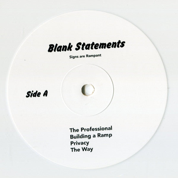 Blank Statements : Signs Are Rampant  (LP, Ltd, RE, Whi)