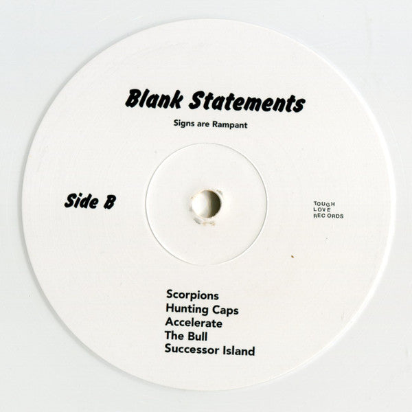 Blank Statements : Signs Are Rampant  (LP, Ltd, RE, Whi)