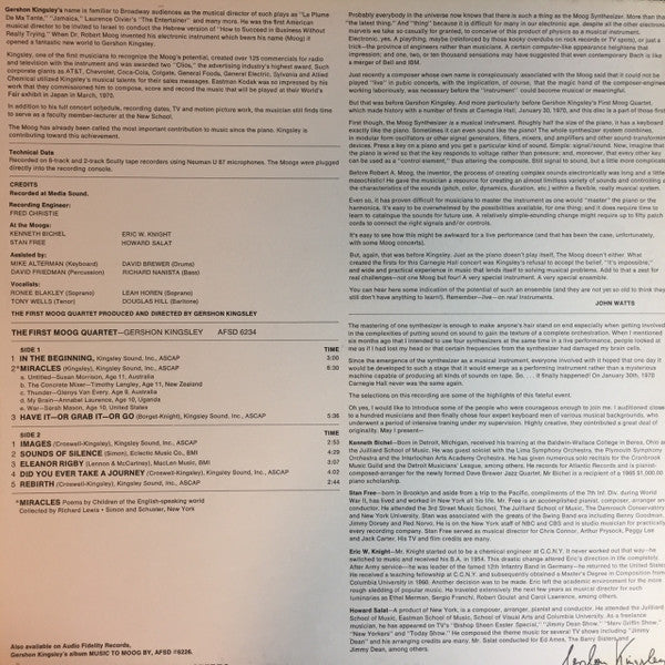 Gershon Kingsley's First Moog Quartet : First Moog Quartet (LP, Album, Gat)