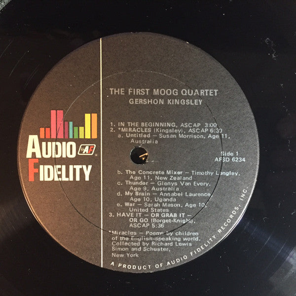 Gershon Kingsley's First Moog Quartet : First Moog Quartet (LP, Album, Gat)