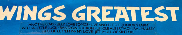 Wings (2) : Wings Greatest (LP, Comp)
