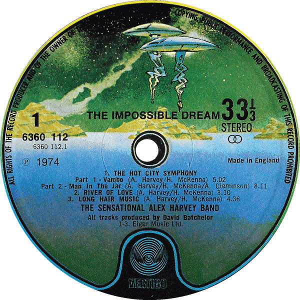 The Sensational Alex Harvey Band : The Impossible Dream (LP, Album, '1Y)