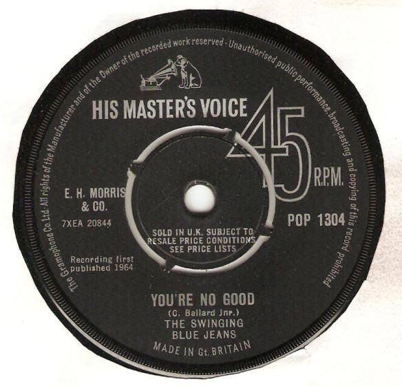 The Swinging Blue Jeans : You're No Good / Don't You Worry About Me (7", Single)