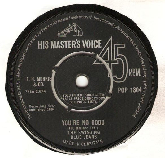 The Swinging Blue Jeans : You're No Good / Don't You Worry About Me (7", Single)