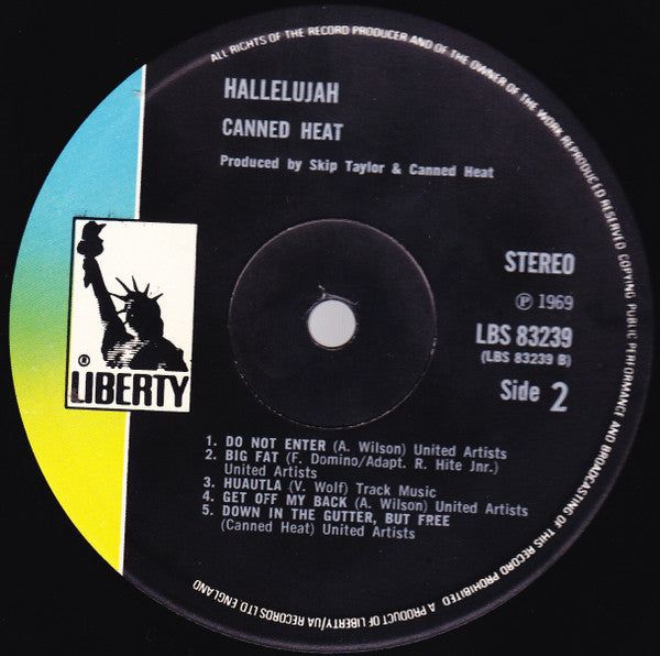 Canned Heat : Hallelujah (LP, Album, RE, Bla)