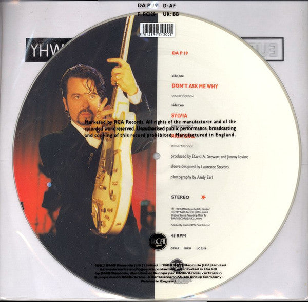 Eurythmics : Don't Ask Me Why (12", Single, Pic)