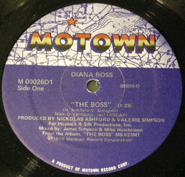 Diana Ross : The Boss (12", Single, Gen)