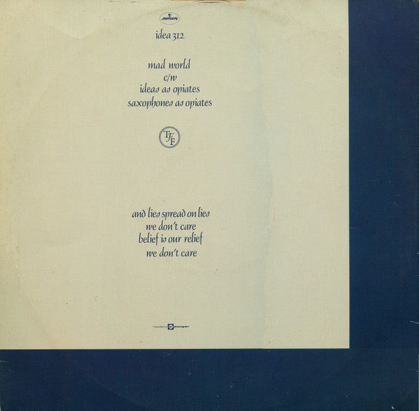 Tears For Fears : Mad World (12", Single)