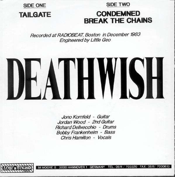 Deathwish : Tailgate (7", RE, Unofficial)