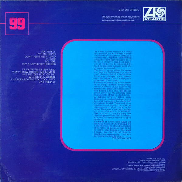 Otis Redding : Remembering (LP, Album, Comp)