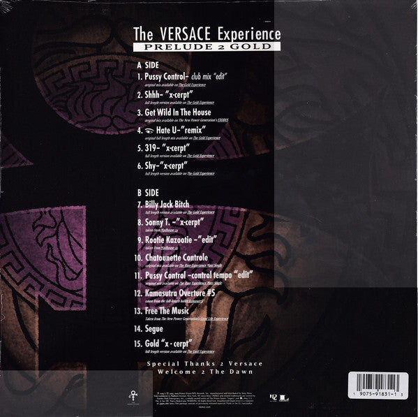 The Artist (Formerly Known As Prince) : The Versace Experience: Prelude 2 Gold (LP, Ltd, RE, Pur)