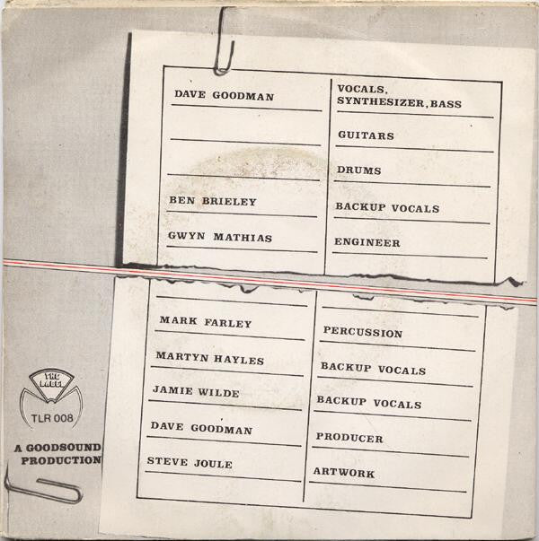 Dave Goodman And Friends : Justifiable Homicide (7", Single, Red)