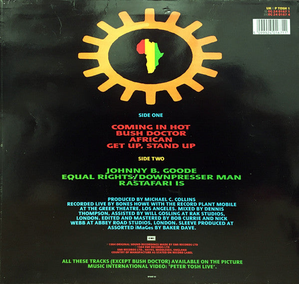 Peter Tosh : Captured Live (LP, Album)