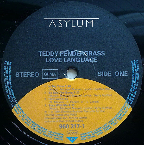 Teddy Pendergrass : Love Language (LP, Album)