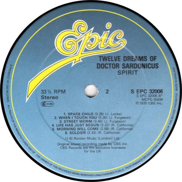 Spirit (8) : Twelve Dreams Of Dr. Sardonicus (LP, Album, RE)