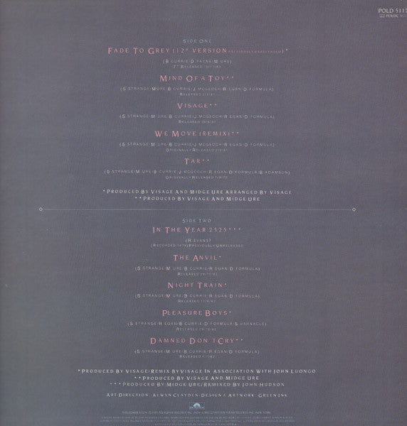 Visage : Fade To Grey (The Singles Collection) (LP, Comp)