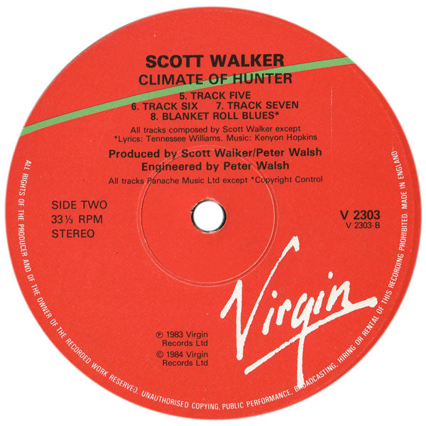 Scott Walker : Climate Of Hunter (LP, Album)