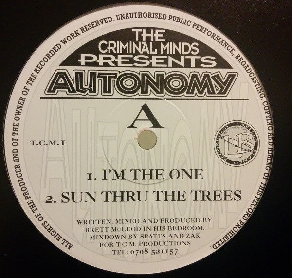 Autonomy (7) : I'm The One (12")