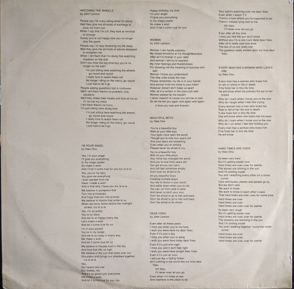 John Lennon & Yoko Ono : Double Fantasy (LP, Album, Eur)