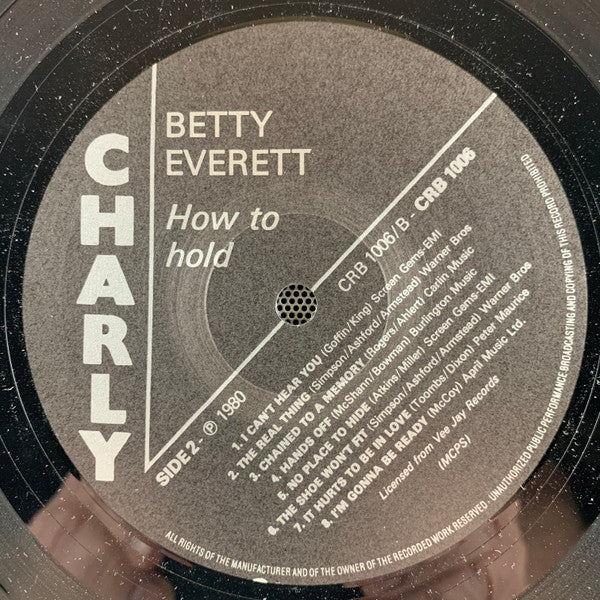 Betty Everett : Hot To Hold (LP, Comp)