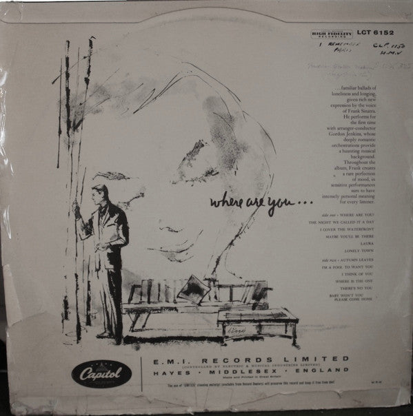 Frank Sinatra With Gordon Jenkins And His Orchestra : Where Are You? (LP, Album, Mono)