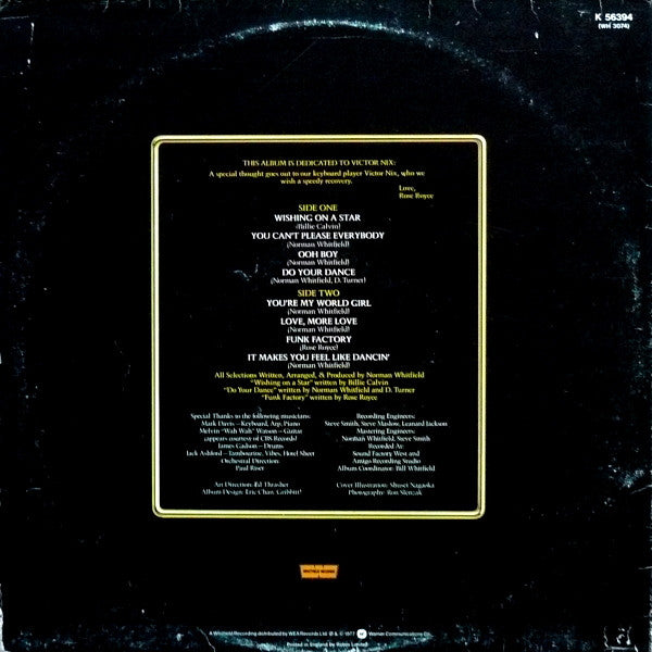 Rose Royce : In Full Bloom (LP, Album, Ltd, Yel)