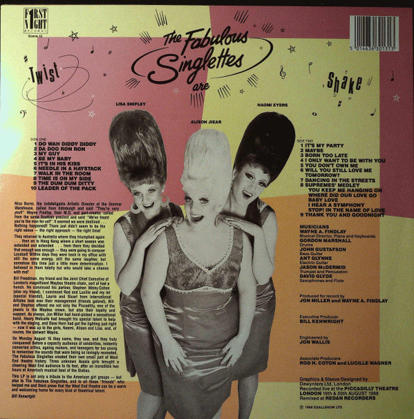 The Fabulous Singlettes : Stop In The Name Of Love (Live From The Piccadilly) (LP, Album)
