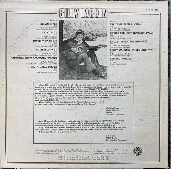 Billy Larkin (3) : Billy Larkin (LP, Album)