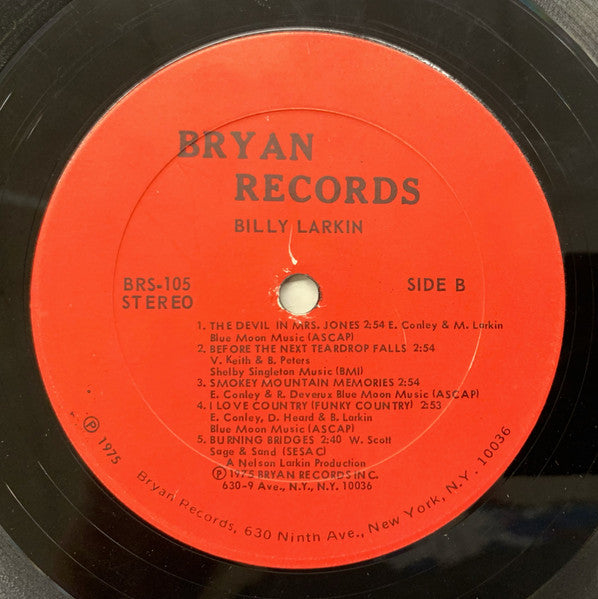 Billy Larkin (3) : Billy Larkin (LP, Album)