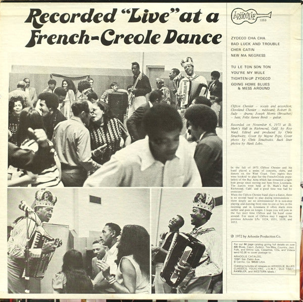Clifton Chenier : Live (LP, RE, RP)