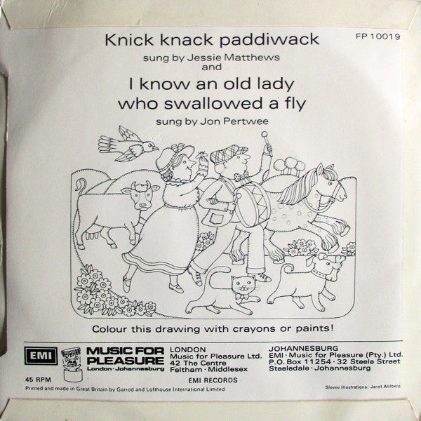 Jessie Matthews (2) / Jon Pertwee : Knick Knack Paddiwack / I Know An Old Lady Who Swallowed A Fly (7", Single)