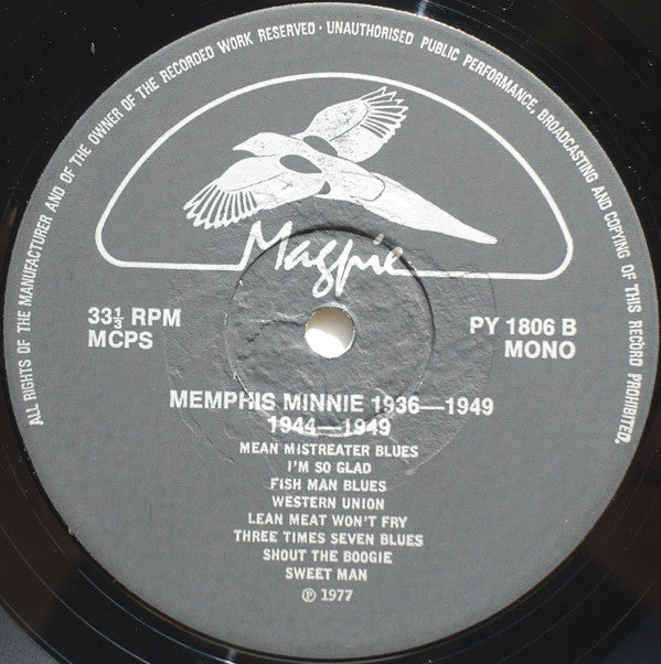 Memphis Minnie : 1936-1949 Hot Stuff (LP, Comp, Mono)