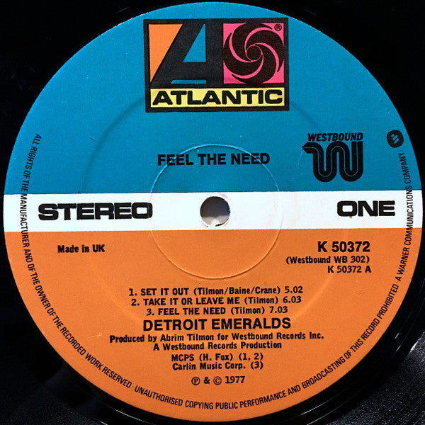 Detroit Emeralds : Feel The Need (LP, Album)