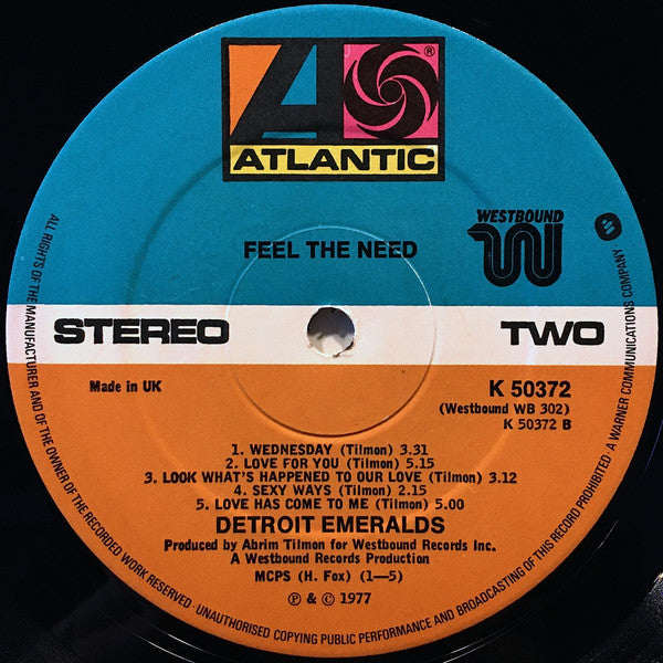 Detroit Emeralds : Feel The Need (LP, Album)