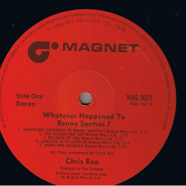 Chris Rea : Whatever Happened To Benny Santini? (LP, Album)