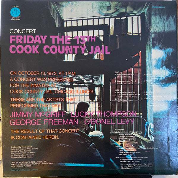 Jimmy McGriff, Lucky Thompson, George Freeman, O'Donel Levy : Concert Friday The 13th Cook County Jail (LP, Album)