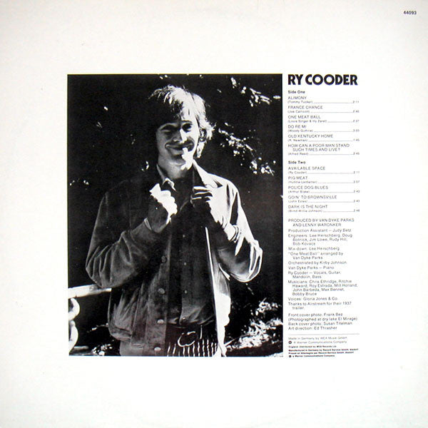 Ry Cooder : Ry Cooder (LP, Album, RE)