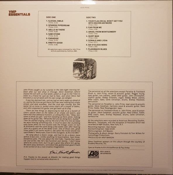 John Prine : John Prine (LP, Album, Club, RE, RM, Ora)