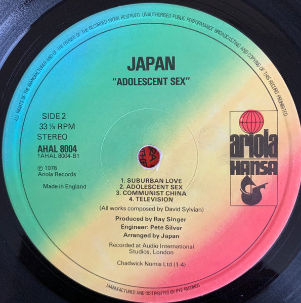 Japan : Adolescent Sex (LP, Album)
