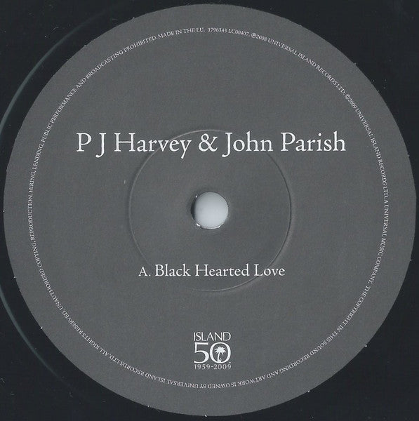 P J Harvey* & John Parish : Black Hearted Love (7", Single)