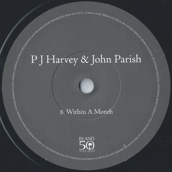 P J Harvey* & John Parish : Black Hearted Love (7", Single)